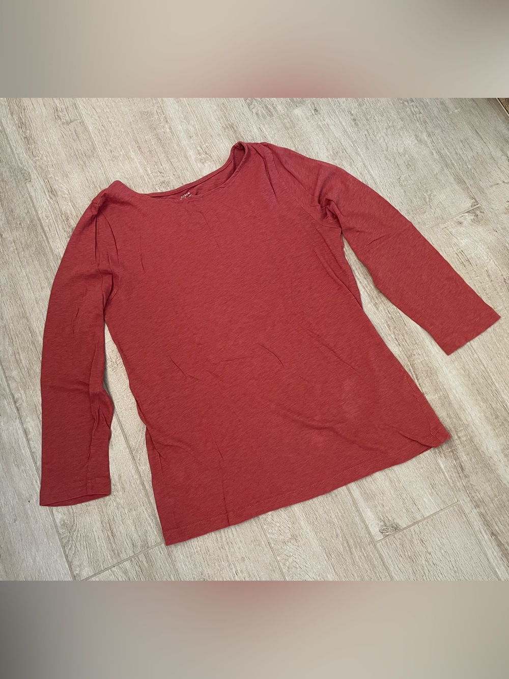 J. Crew Long Sleeve Brick Red Painter Tee, XL